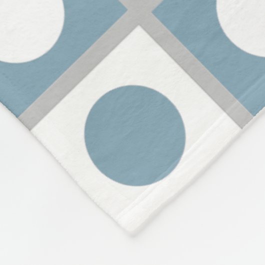Moderne Abstracte Turquoise & Wit Fleece Deken (Hoek)