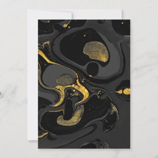 Moderne Abstracte uitnodiging voor marmer Afstuder (Achterkant)