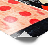Moderne abstracte vaas met bloemen, foto afdruk (Hoek)