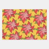 Moderne Abstracte vakantie in Red Poinsettia Inpakpapier Vel (Voorkant)