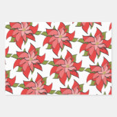 Moderne Abstracte vakantie in Red Poinsettia Inpakpapier Vel (Voorkant 3)