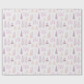 Moderne Abstracte vakantiebomen Cream Christmas Cadeaupapier (Vlak)