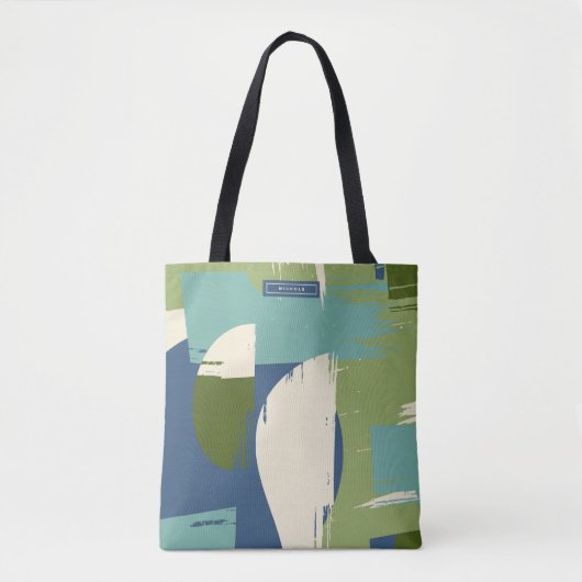 Moderne Abstracte veelkleurige Tote Bag (Voorkant)