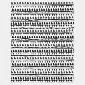 Moderne abstracte vensters met zwarte afbeelding fleece deken (Voorkant)