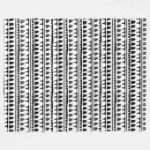 Moderne abstracte vensters met zwarte afbeelding fleece deken (Voorkant (Horizontaal))