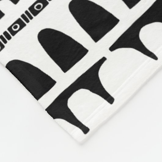 Moderne abstracte vensters met zwarte afbeelding fleece deken (Hoek)