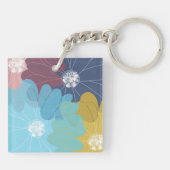 Moderne Abstracte ventilatorkunst op maat Sleutelhanger (Achterkant)