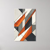 Moderne Abstracte Verbrande Oranje Accent Canvas Afdruk (Voorkant)