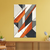 Moderne Abstracte Verbrande Oranje Accent Canvas Afdruk (Insitu (Woonkamer))