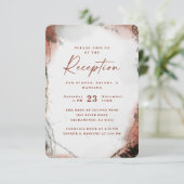 Moderne Abstracte verbrande Oranje huwelijksrecept Informatiekaartje (Staand voorkant)