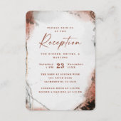 Moderne Abstracte verbrande Oranje huwelijksrecept Informatiekaartje (Voorkant)