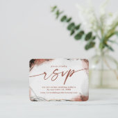 Moderne Abstracte verbrande Oranje trouwwebsite RS Informatiekaartje (Staand voorkant)