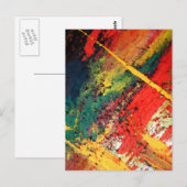 Moderne Abstracte verf Briefkaart (Voorkant / Achterkant)