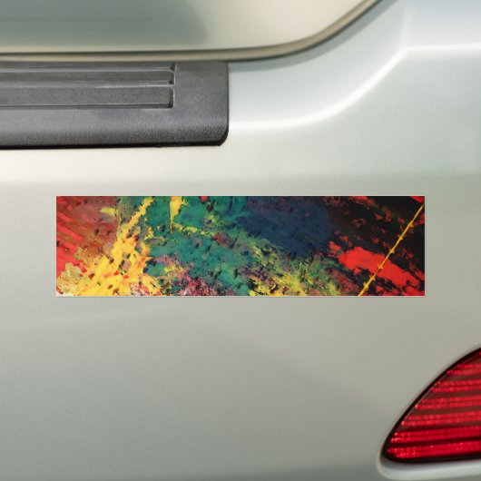 Moderne Abstracte verf Bumpersticker (Op auto)