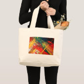 Moderne Abstracte verf Grote Tote Bag (Voorkant (product))