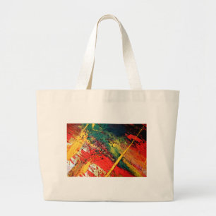 Moderne Abstracte verf Grote Tote Bag