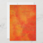 Moderne Abstracte verf in Oranje Generische Partij Kaart (Achterkant)