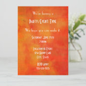 Moderne Abstracte verf in Oranje Generische Partij Kaart (Staand voorkant)