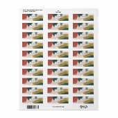 Moderne Abstracte Verf | Kerst Retouradres  Etiket (Full Sheet)