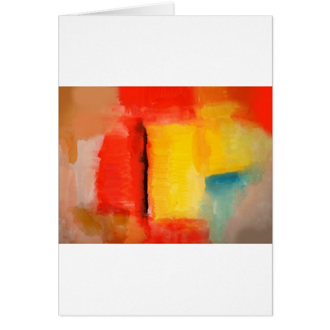 Moderne Abstracte verf met roodgeel (Voorkant)
