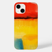 Moderne Abstracte verf met roodgeel Case-Mate iPhone Case (Achterkant)