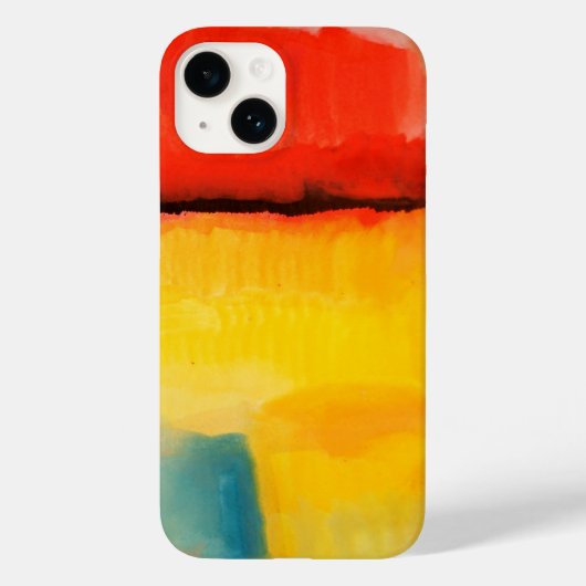 Moderne Abstracte verf met roodgeel Case-Mate iPhone Case (Achterkant)