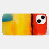 Moderne Abstracte verf met roodgeel Case-Mate iPhone Case (Achterkant (horizontaal))