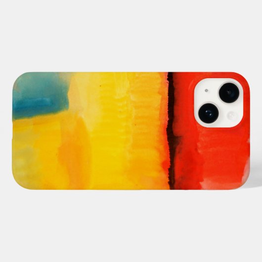 Moderne Abstracte verf met roodgeel Case-Mate iPhone Case (Achterkant (horizontaal))