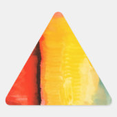 Moderne Abstracte verf met roodgeel Sticker (Voorkant)