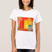 Moderne Abstracte verf met roodgeel T-shirt (Voorkant)