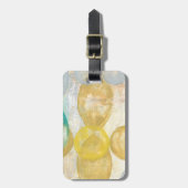 Moderne Abstracte verf op krantenpapier Bagagelabel (Voorkant verticaal)