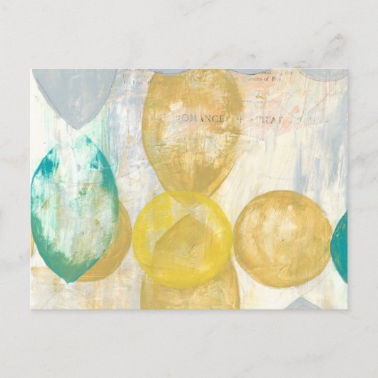 Moderne Abstracte verf op krantenpapier Briefkaart (Voorkant)