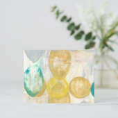 Moderne Abstracte verf op krantenpapier Briefkaart (Staand voorkant)