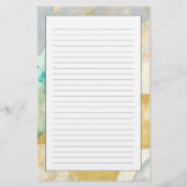 Moderne Abstracte verf op krantenpapier Briefpapier (Voorkant)