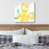 Moderne Abstracte verf op krantenpapier Canvas Afdruk (Insitu (Slaapkamer))