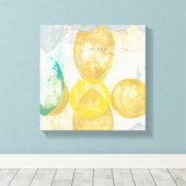 Moderne Abstracte verf op krantenpapier Canvas Afdruk (Insitu (Houten vloer))