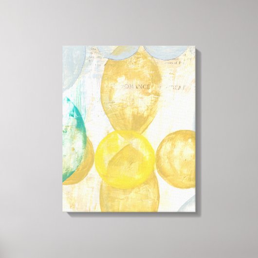 Moderne Abstracte verf op krantenpapier Canvas Afdruk (Voorkant)