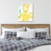 Moderne Abstracte verf op krantenpapier Canvas Afdruk (Insitu (Slaapkamer))