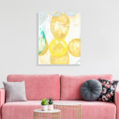 Moderne Abstracte verf op krantenpapier Canvas Afdruk (Insitu (Woonkamer))