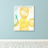 Moderne Abstracte verf op krantenpapier Canvas Afdruk (Insitu (Houten vloer))