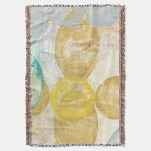 Moderne Abstracte verf op krantenpapier Deken (Voorkant Verticaal)