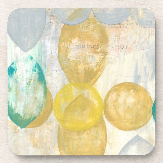 Moderne Abstracte verf op krantenpapier Drankjes Onderzetter (Voorkant)