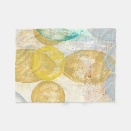 Moderne Abstracte verf op krantenpapier Fleece Deken (Voorkant (Horizontaal))