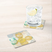 Moderne Abstracte verf op krantenpapier Kartonnen Onderzetters (Insitu)