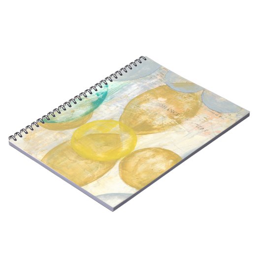 Moderne Abstracte verf op krantenpapier Notitieboek (Linkerzijde)