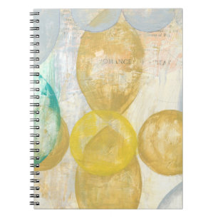Moderne Abstracte verf op krantenpapier Notitieboek