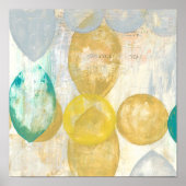 Moderne Abstracte verf op krantenpapier Poster (Voorkant)