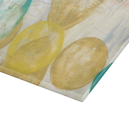 Moderne Abstracte verf op krantenpapier Snijplank (Hoek)