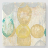 Moderne Abstracte verf op krantenpapier Stenen Onderzetter (Voorkant)