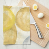 Moderne Abstracte verf op krantenpapier Theedoek (Quarter Fold)